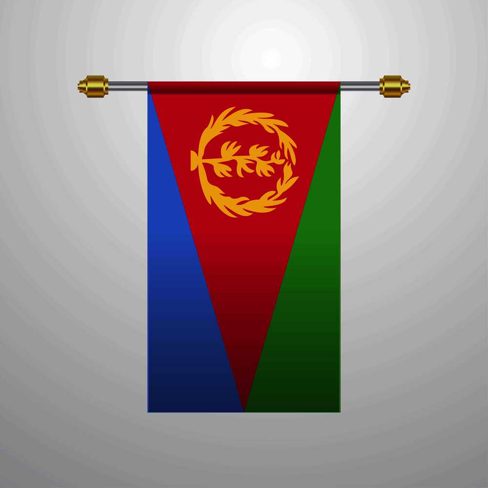 Eritrea hanging Flag