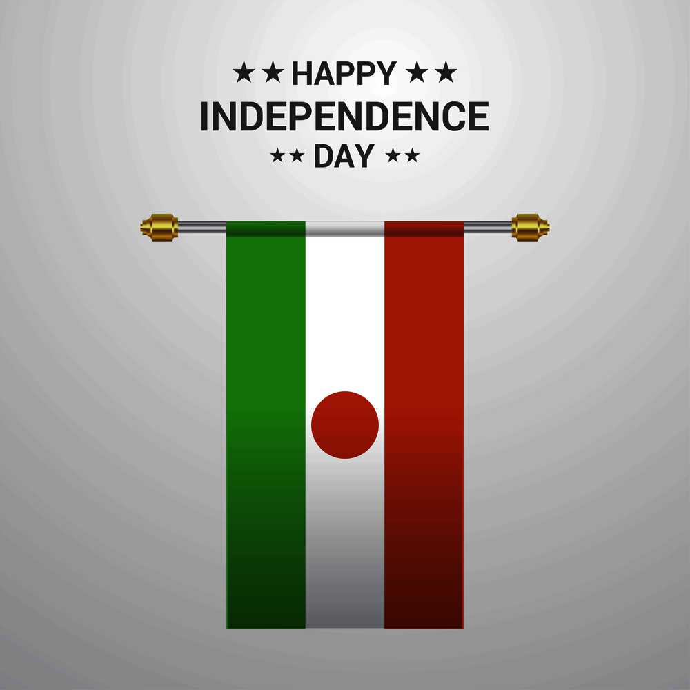 Niger Independence day hanging flag background