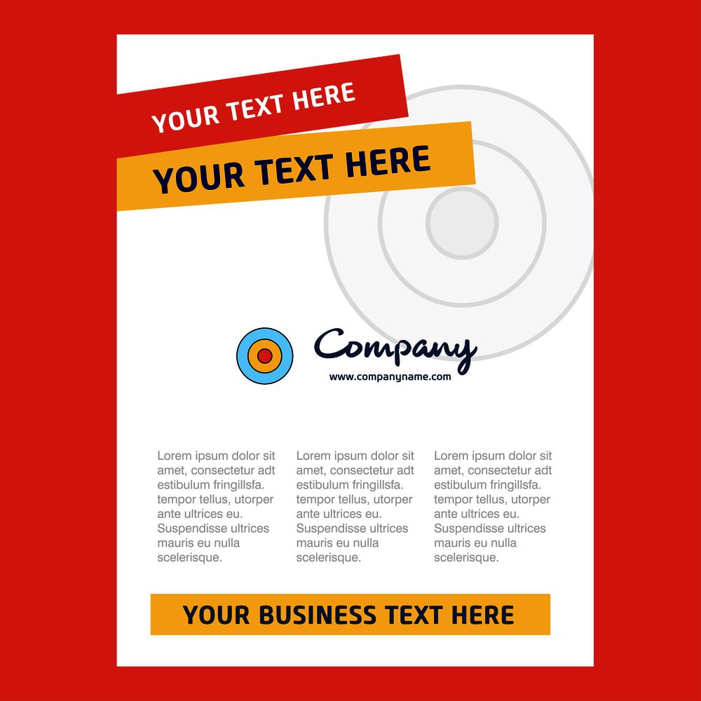 Target Title Page Design for Company profile ,annual report, presentations, leaflet, Brochure Vector Background