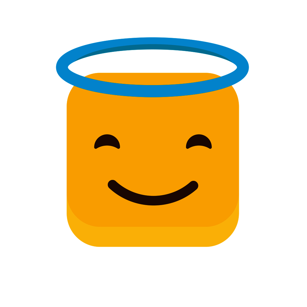 Smile emoji icon vector