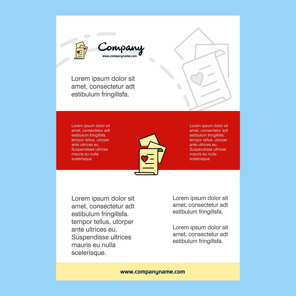 Template layout for Documents comany profile ,annual report, presentations, leaflet, Brochure Vector Background
