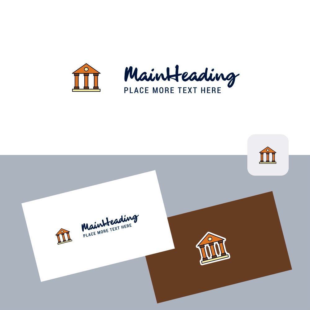 Villa vector logotype with business card template. Elegant corporate identity. - Vector