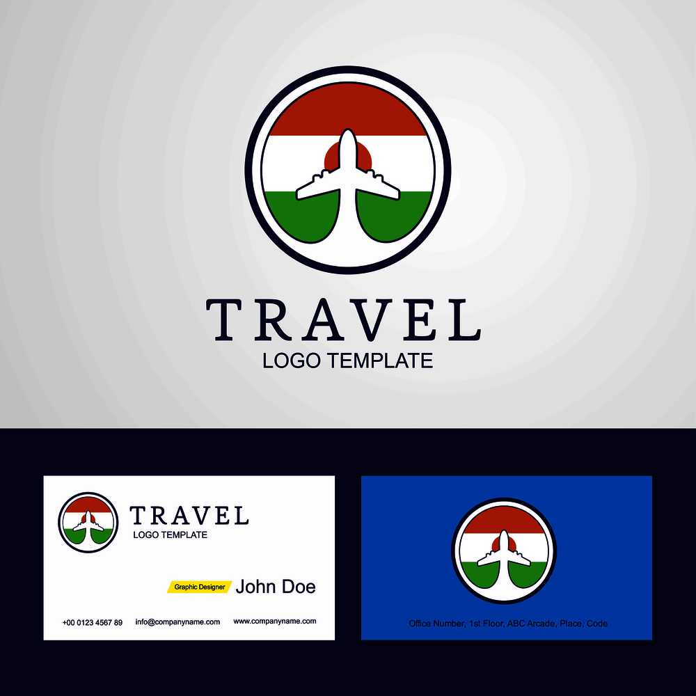 Travel Niger Creative Circle flag Logo and Business card design