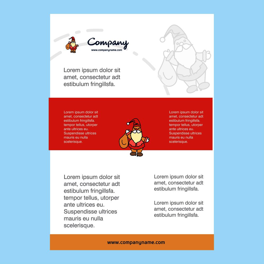 Template layout for Santa clause comany profile ,annual report, presentations, leaflet, Brochure Vector Background