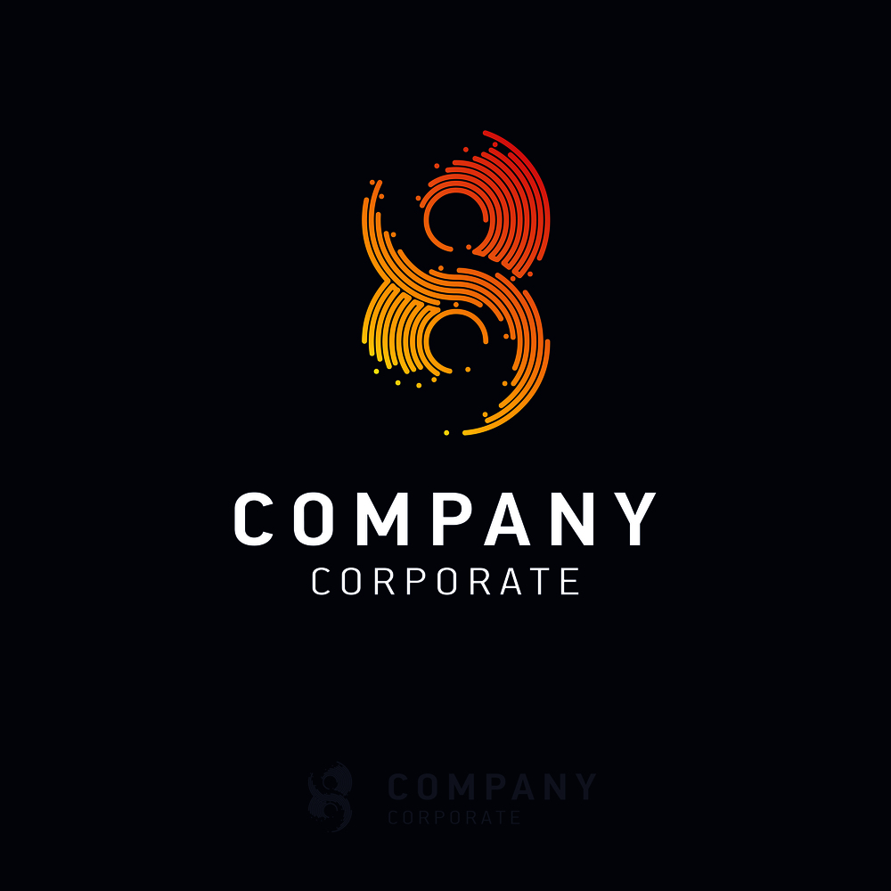 8 company logo design vector