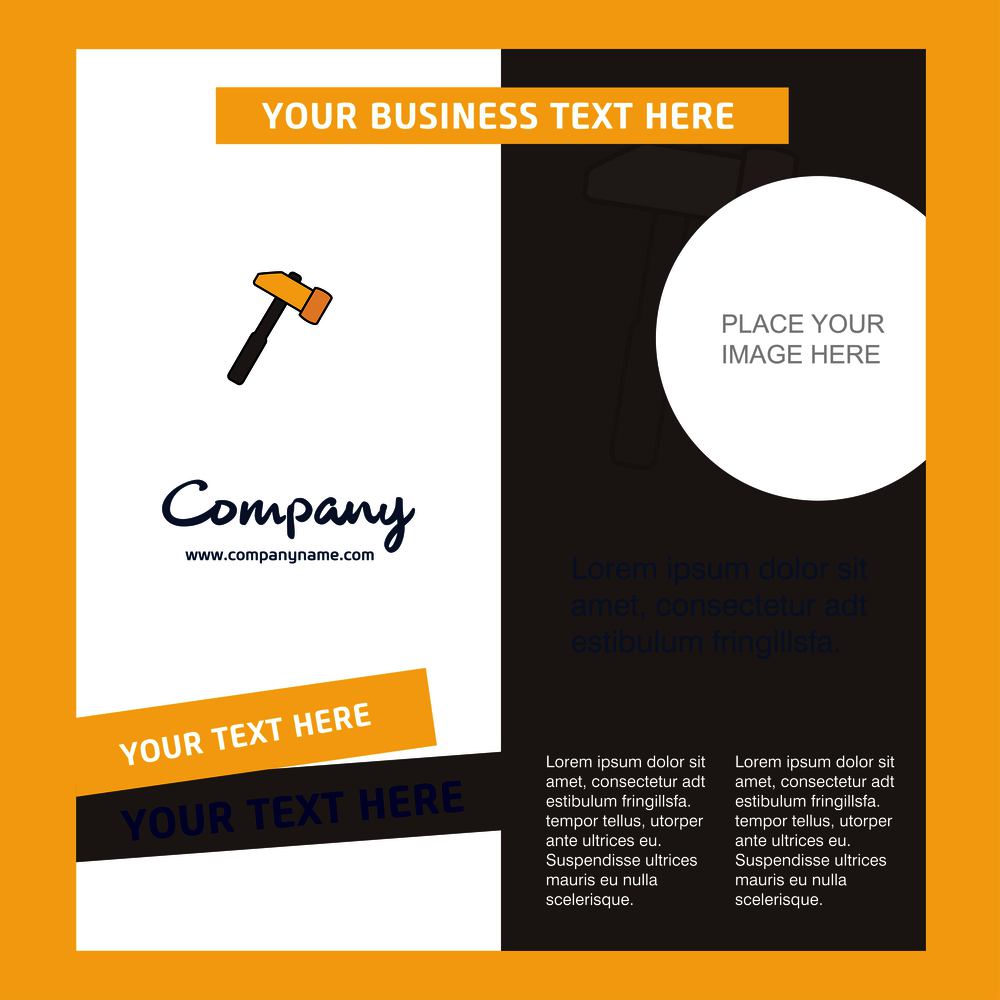 Hammer  Company Brochure Template. Vector Busienss Template