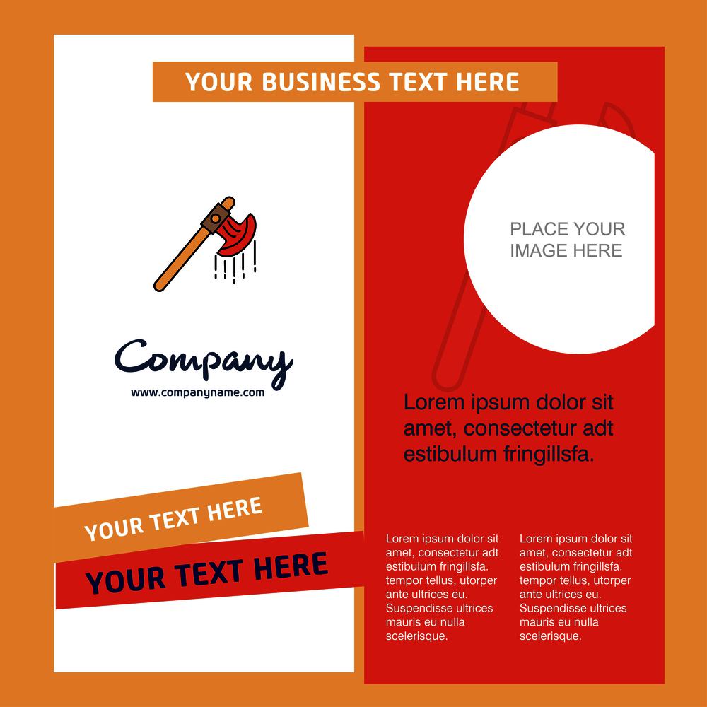 Bloody axe Company Brochure Template. Vector Busienss Template