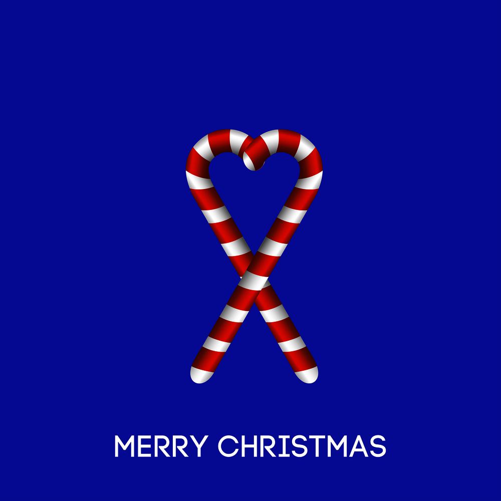 Merry Christmas creative design with blue background vector