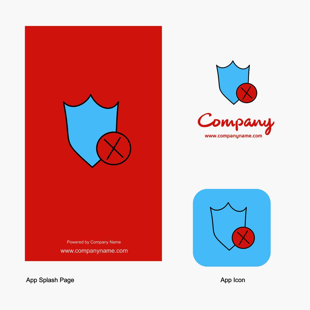 Shield  Company Logo App Icon and Splash Page Design. Creative Business App Design Elements