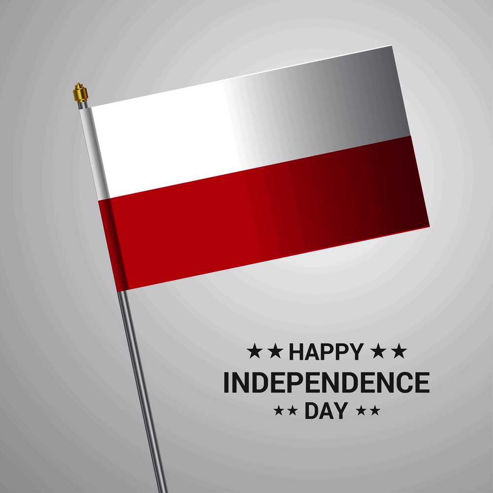 Poland Independence day typographic design with flag vector