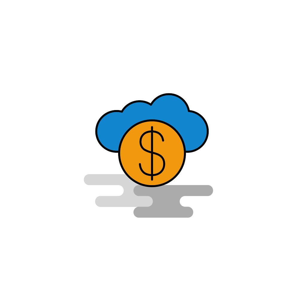 Flat Online banking  Icon. Vector