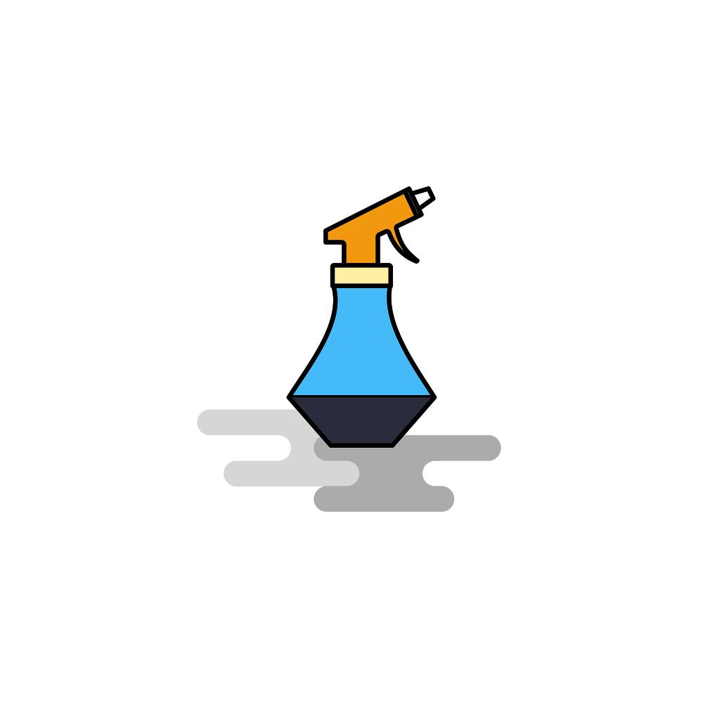 Flat Water shower Icon. Vector