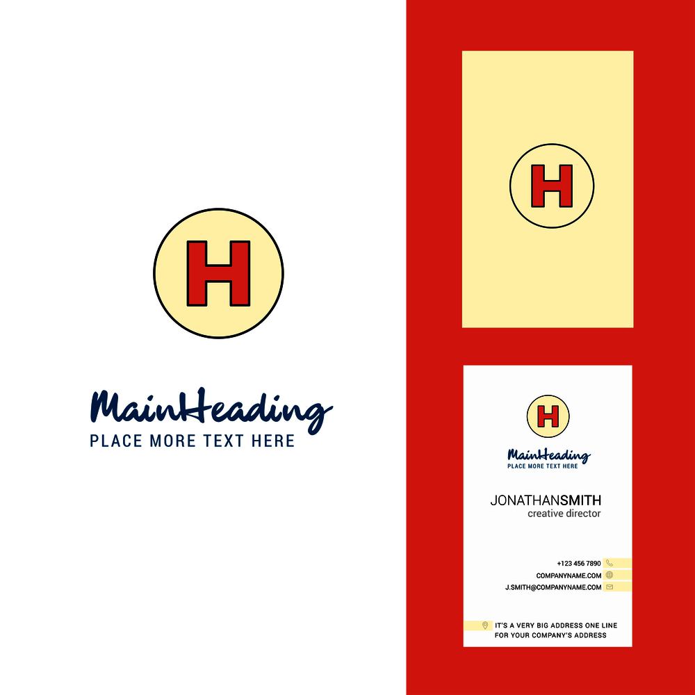 Hospital  Creative Logo and business card. vertical Design Vector