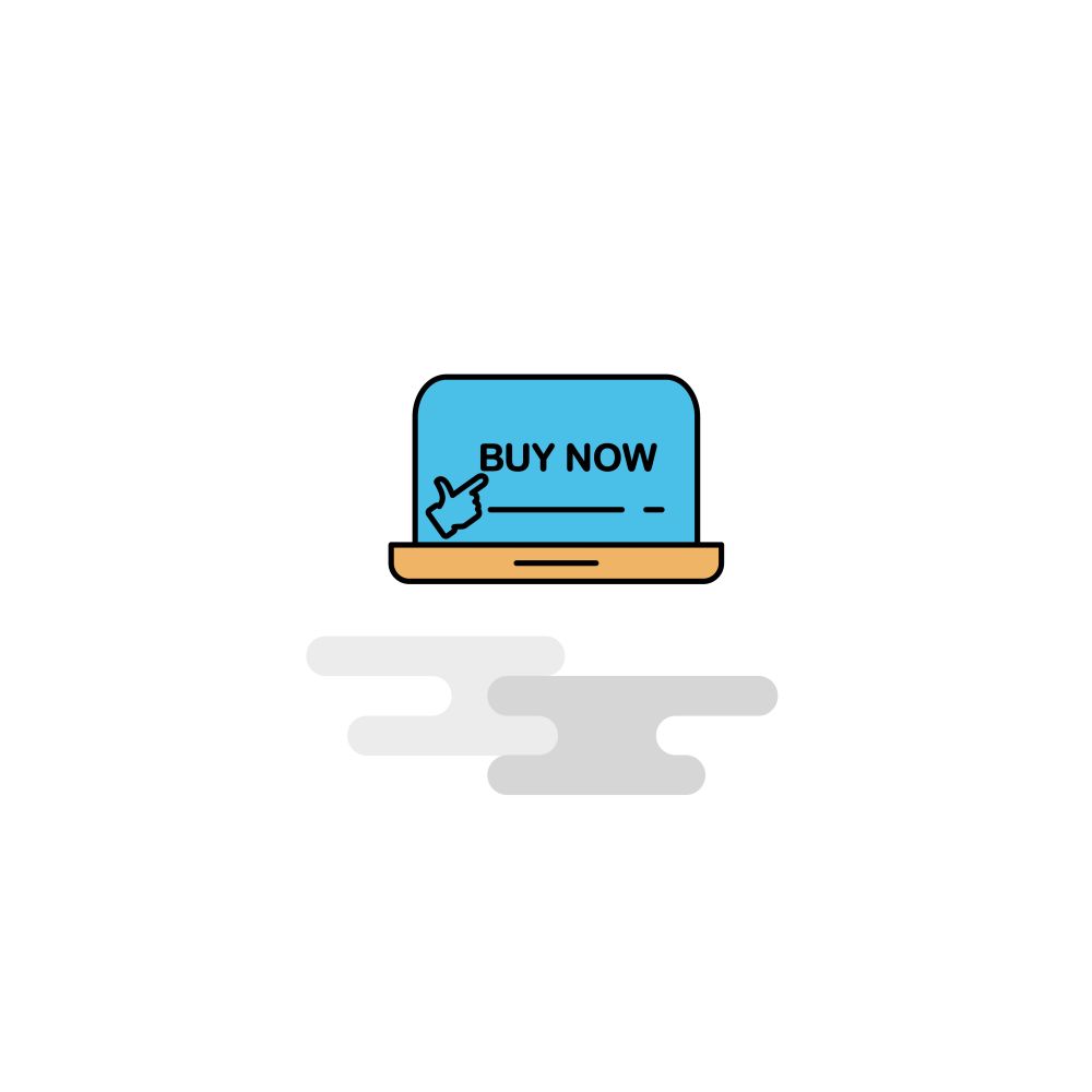 Flat Online shopping Icon. Vector