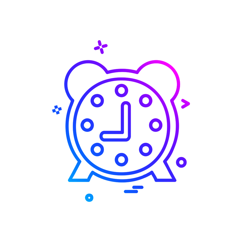 Alarm clock icon design vector