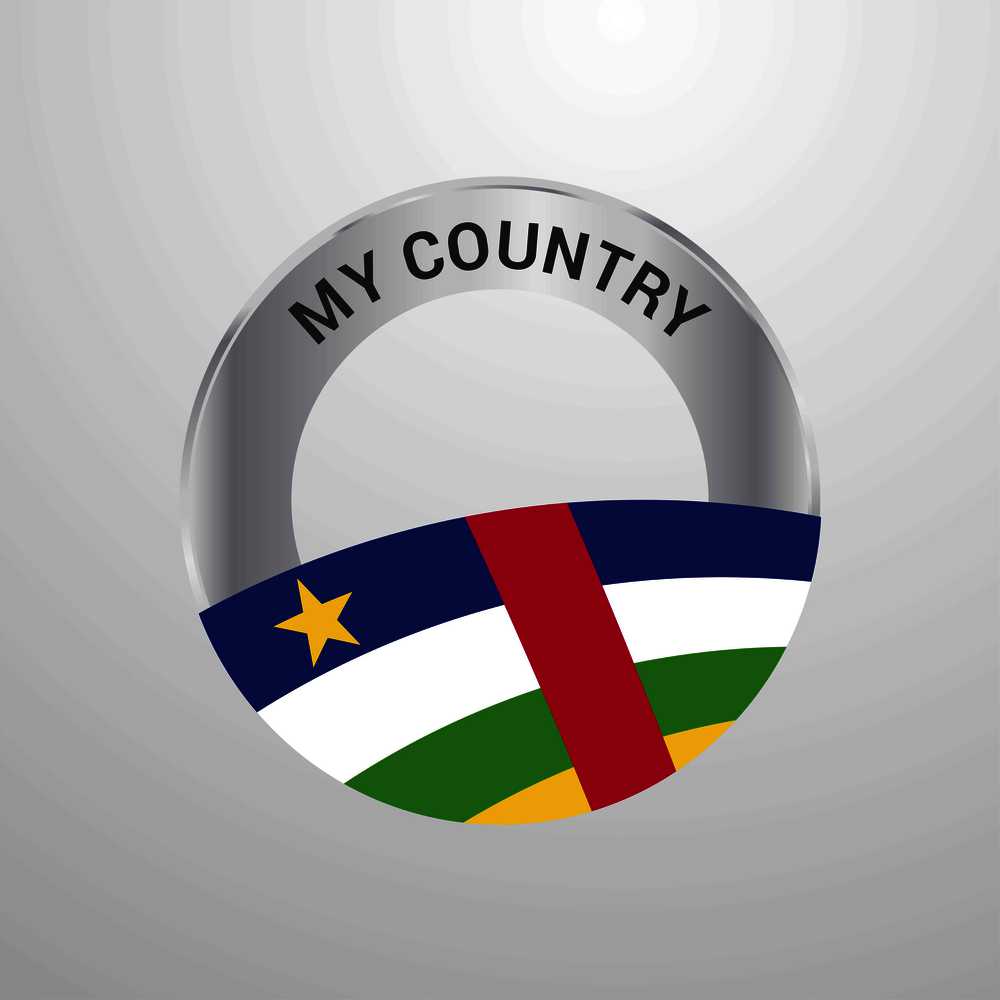Central African Republic My Country Flag badge