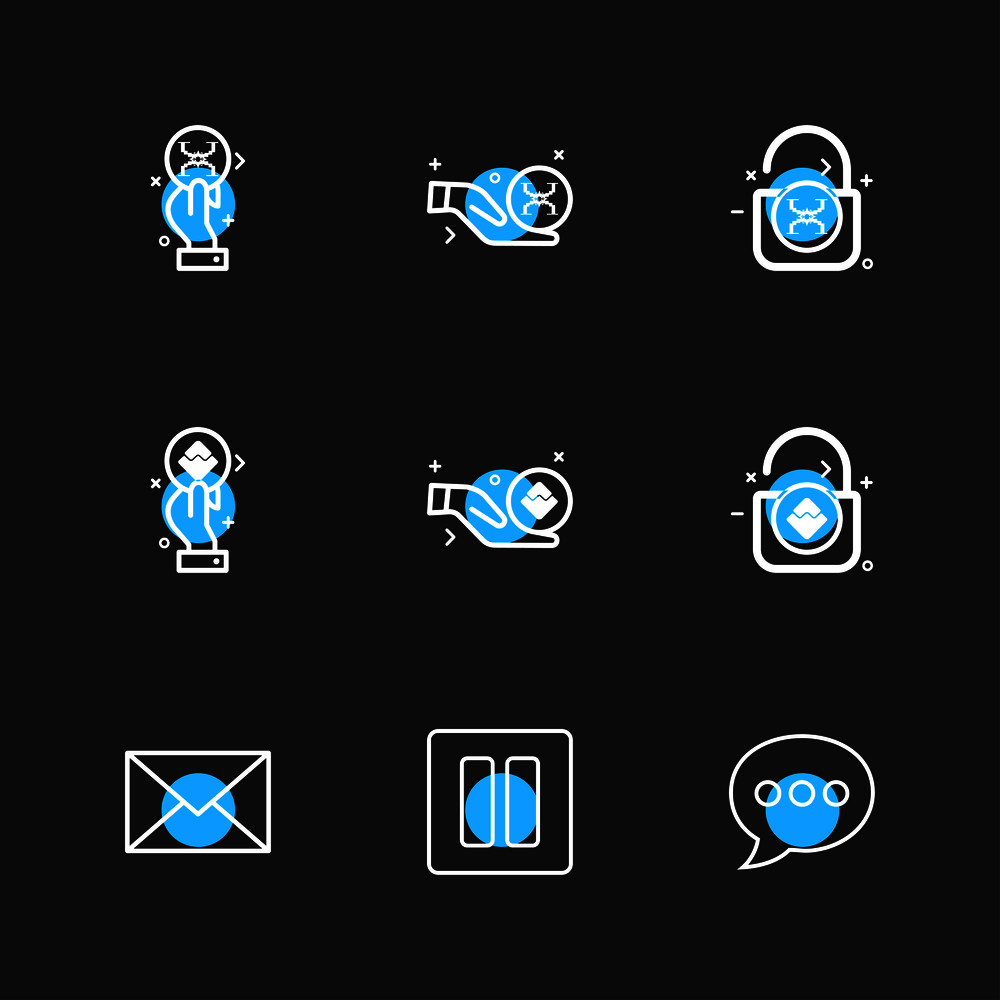 email , pause , message ,   crypto currency , money,  crypto , currency , icons , lock , unlock , graph , rate ,icon, vector, design,  flat,  collection, style, creative,  icons