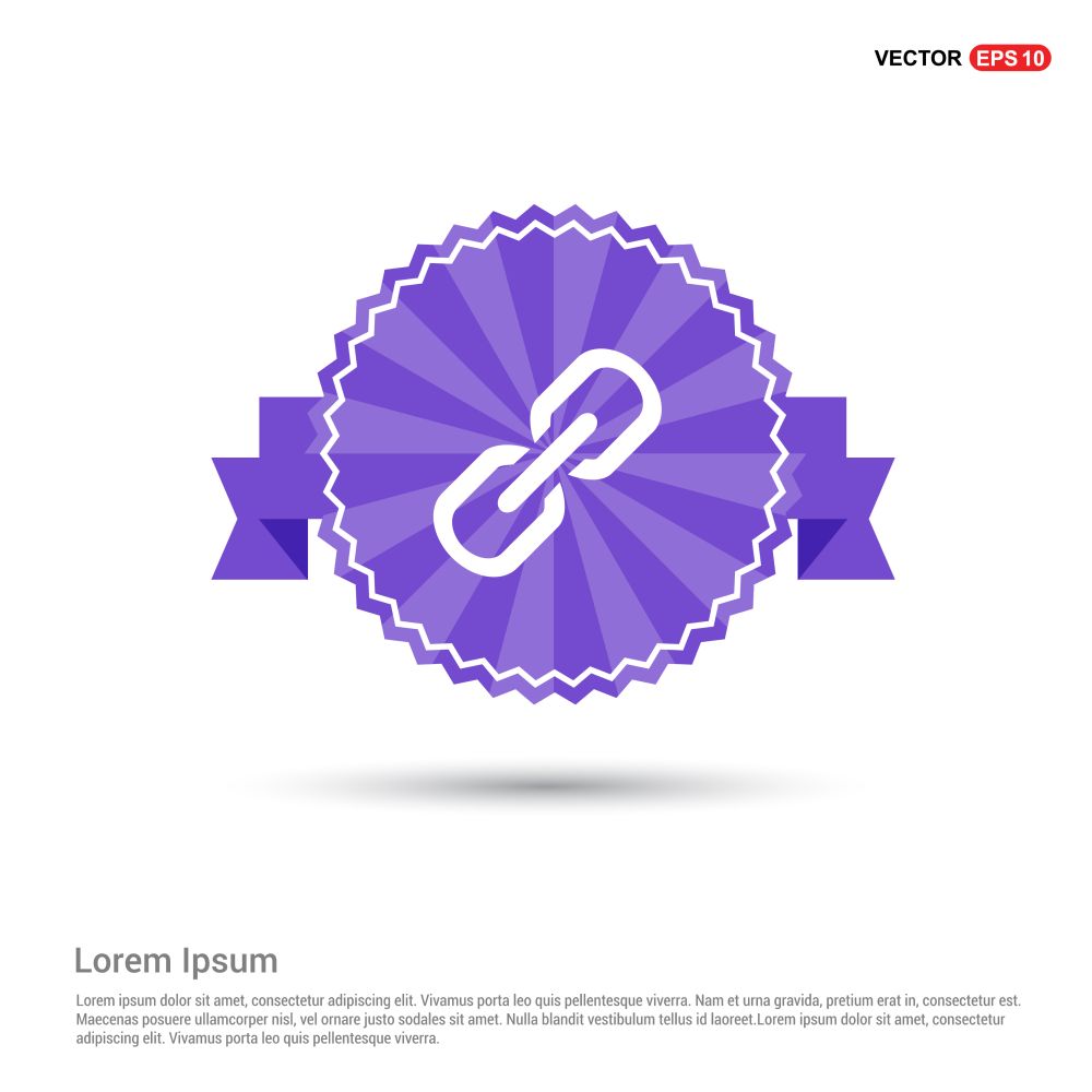 Chain link icon - Purple Ribbon banner