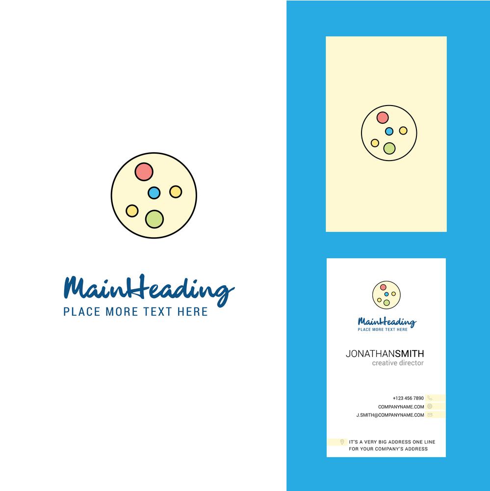 Bacteria plate  Creative Logo and business card. vertical Design Vector