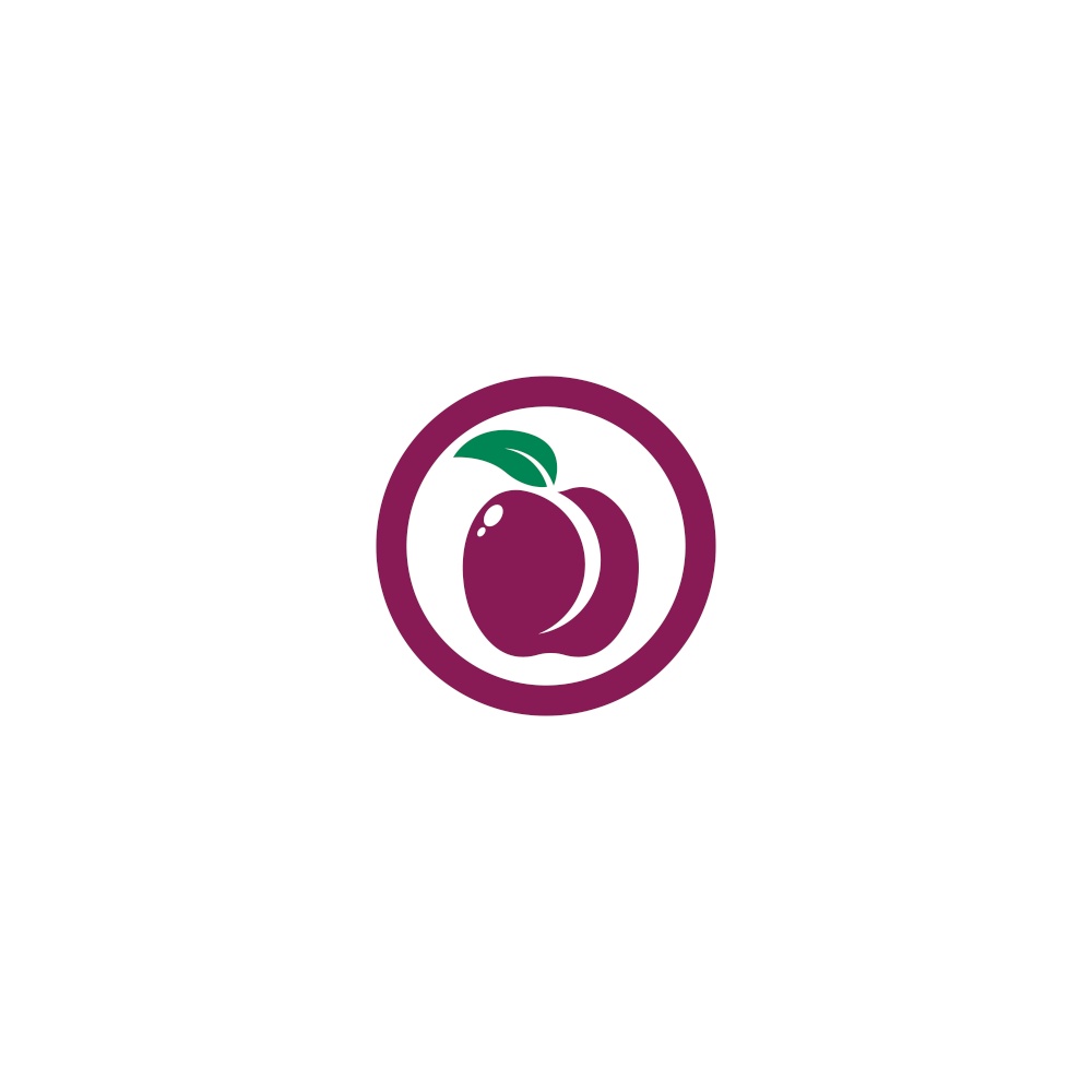 plum logo vector icon design template