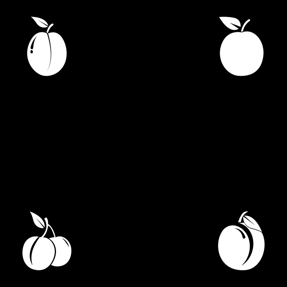 set of plum logo vector icon design template