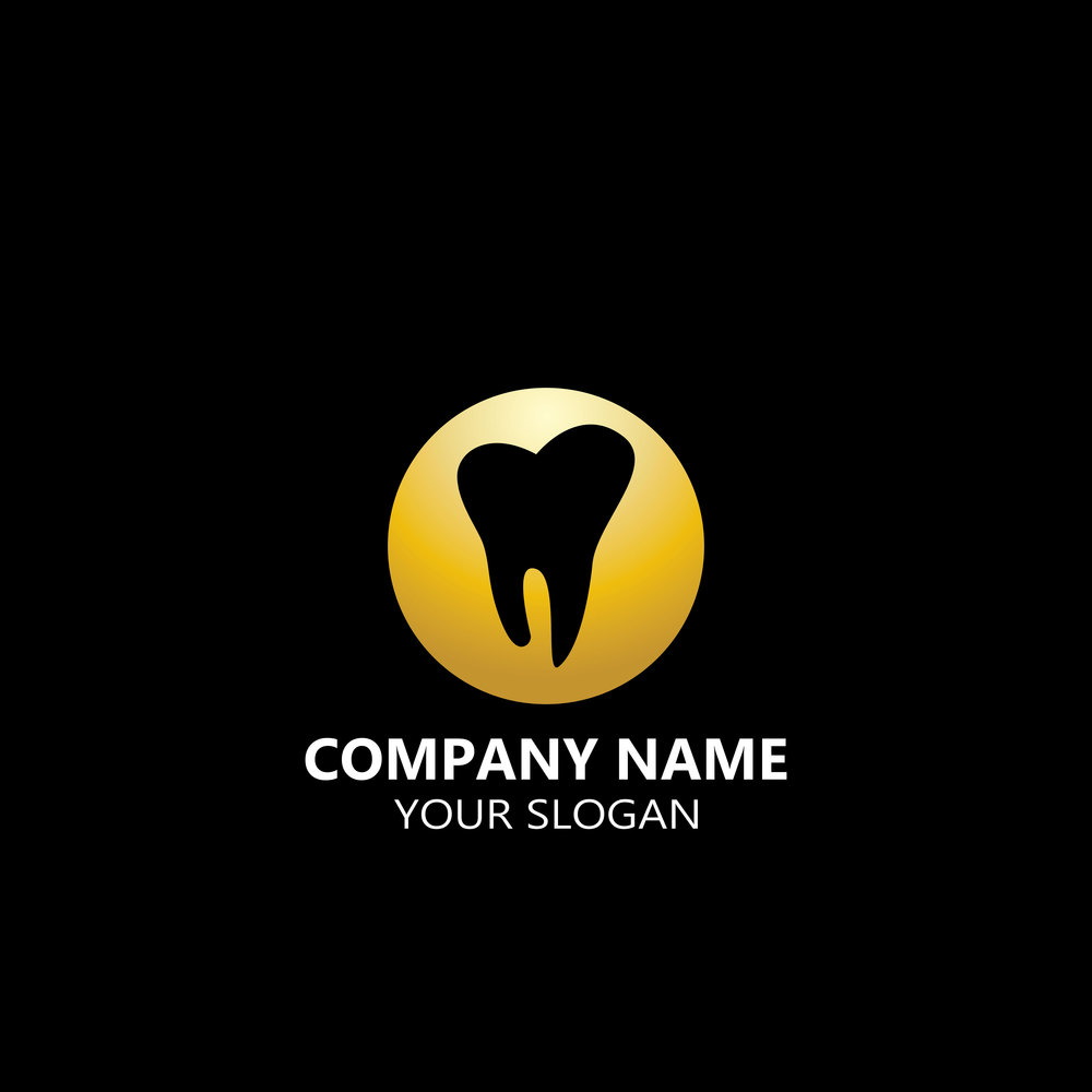 Gold tooth logo illustration design