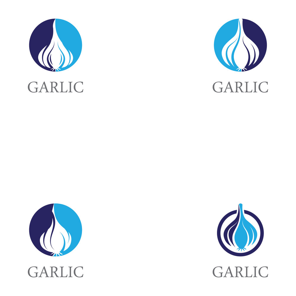 set of  Garlic logo icon symbol design vector illustration