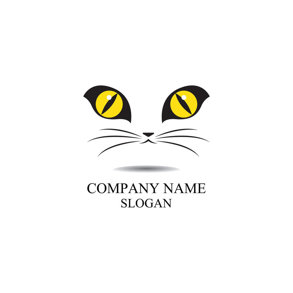 cat eye logo design icon