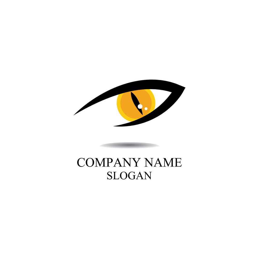 cat eye logo design icon