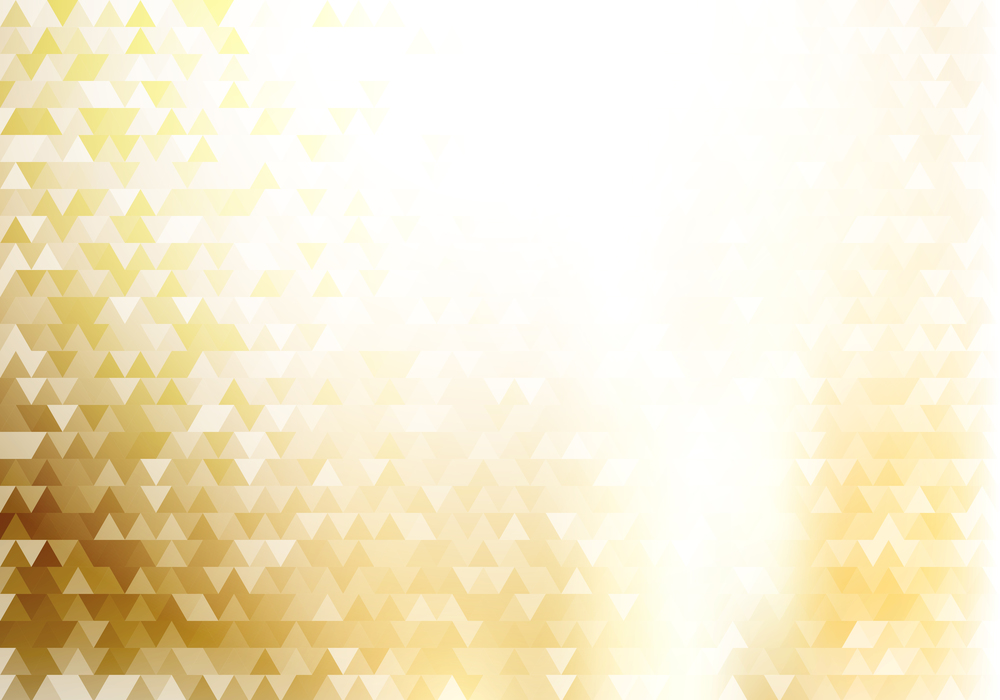 Abstract gold geometric hipster triangles pattern background and texture with lighting effect. Retro luxury style. Vector illustration