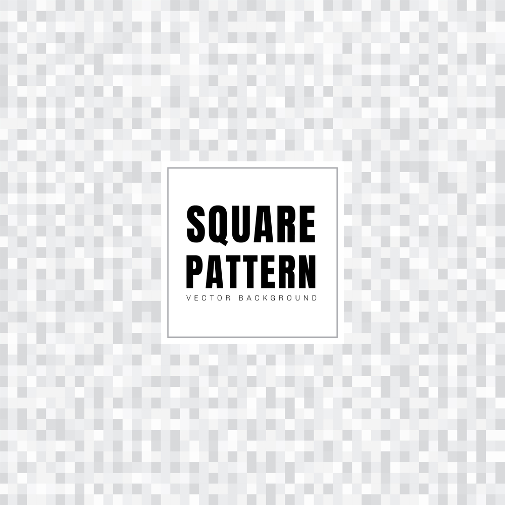 Abstract white and gray squares pattern background texture. Geometric style. Mosaic grid. Vector illustration