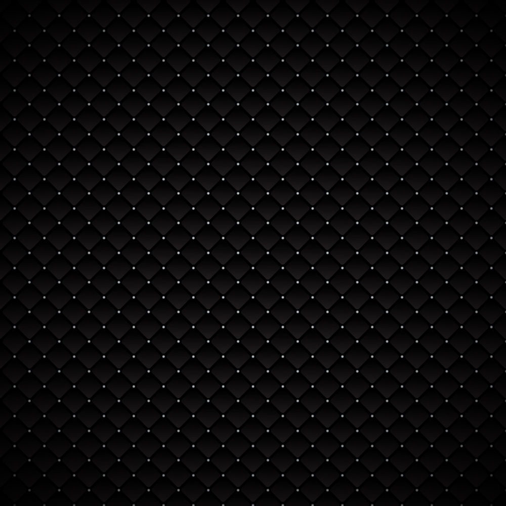 Abstract luxury black geometric squares pattern design with silver dots on dark background.  Luxurious texture. carbon metallic surface. Vector illustration