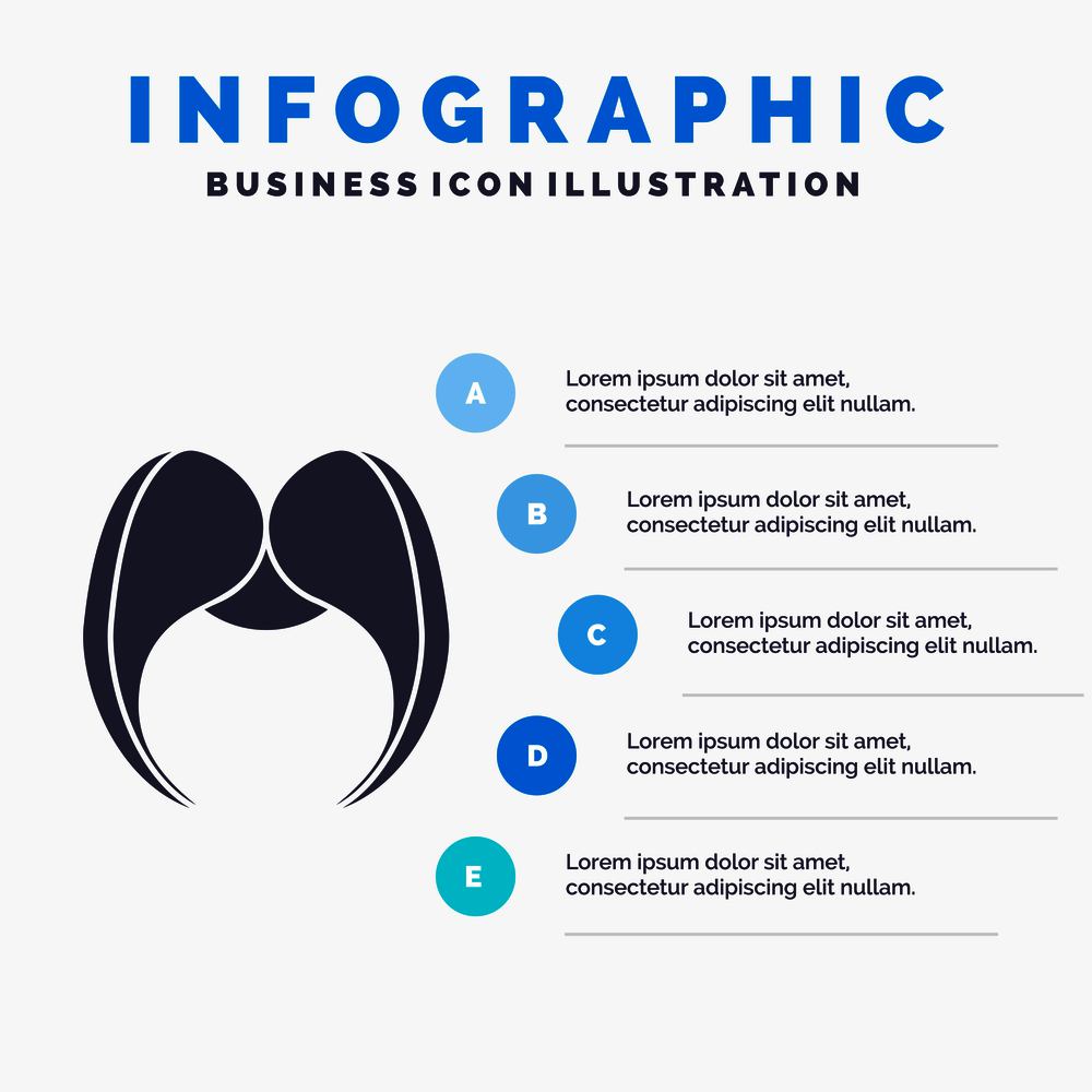 moustache, Hipster, movember, male, men Infographics Template for Website and Presentation. GLyph Gray icon with Blue infographic style vector illustration.. Vector EPS10 Abstract Template background