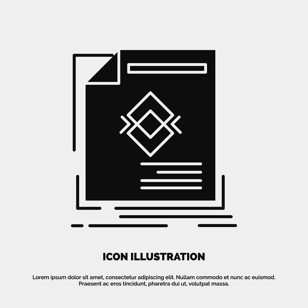 ad, advertisement, leaflet, magazine, page Icon. glyph vector gray symbol for UI and UX, website or mobile application. Vector EPS10 Abstract Template background
