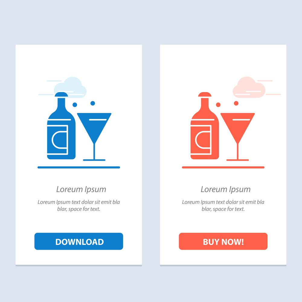 Wine, Glass, Bottle, Easter  Blue and Red Download and Buy Now web Widget Card Template