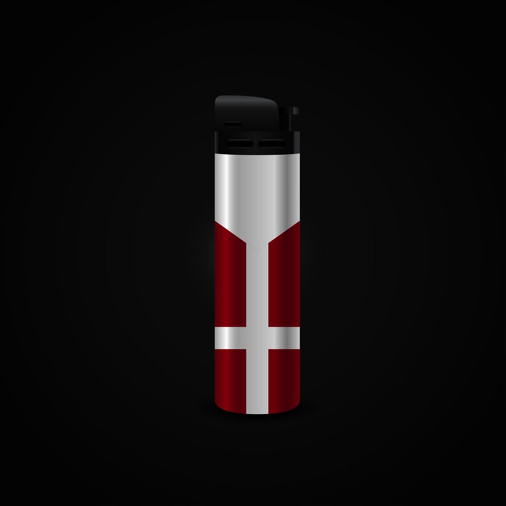 Denmark Cigrette Lighter Vector design. Vector EPS10 Abstract Template background