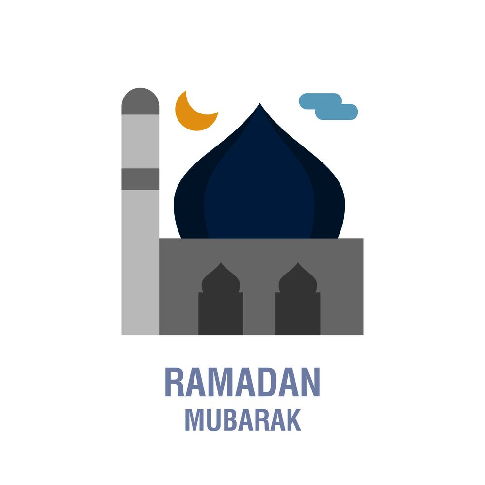 Ramadan icons. Muslim islam prayer and ramadan kareem thin line icons set. Modern flat style symbols isolated on white for infographics or web use.