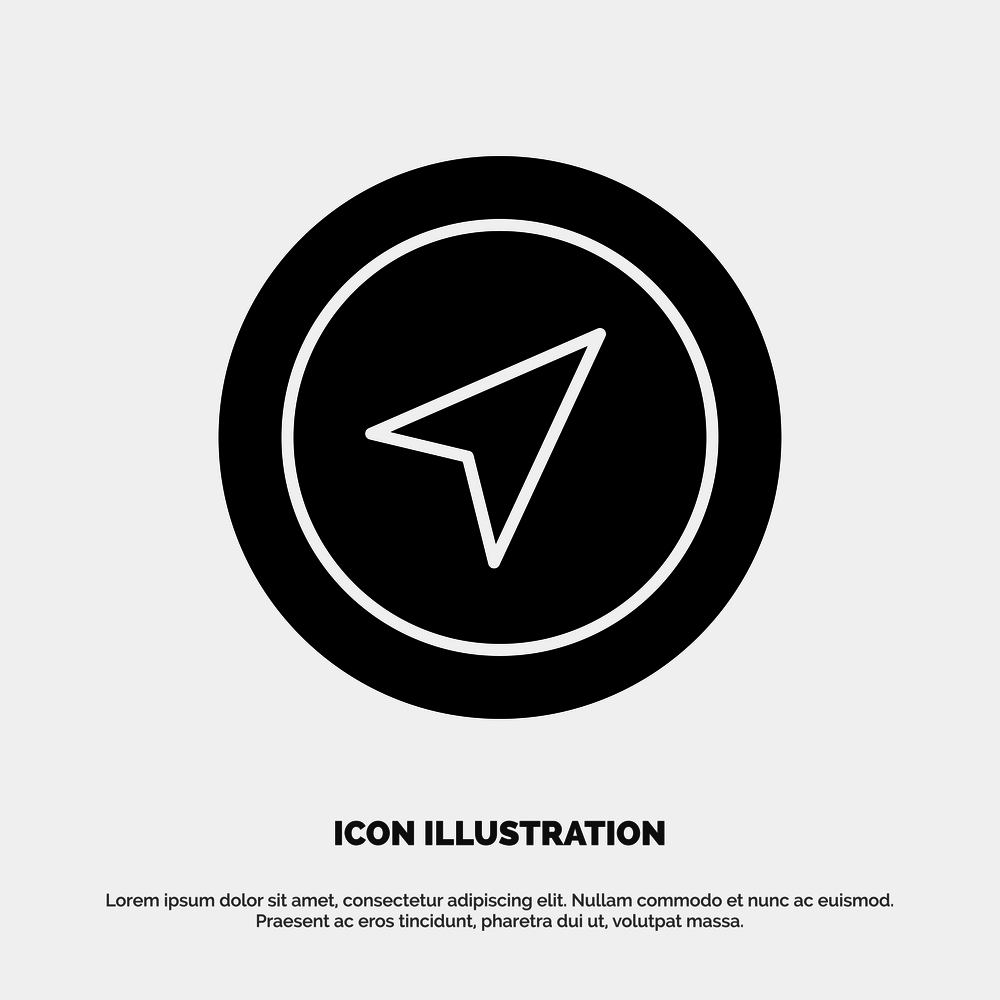 Location, Map, Pointer, Pin solid Glyph Icon vector