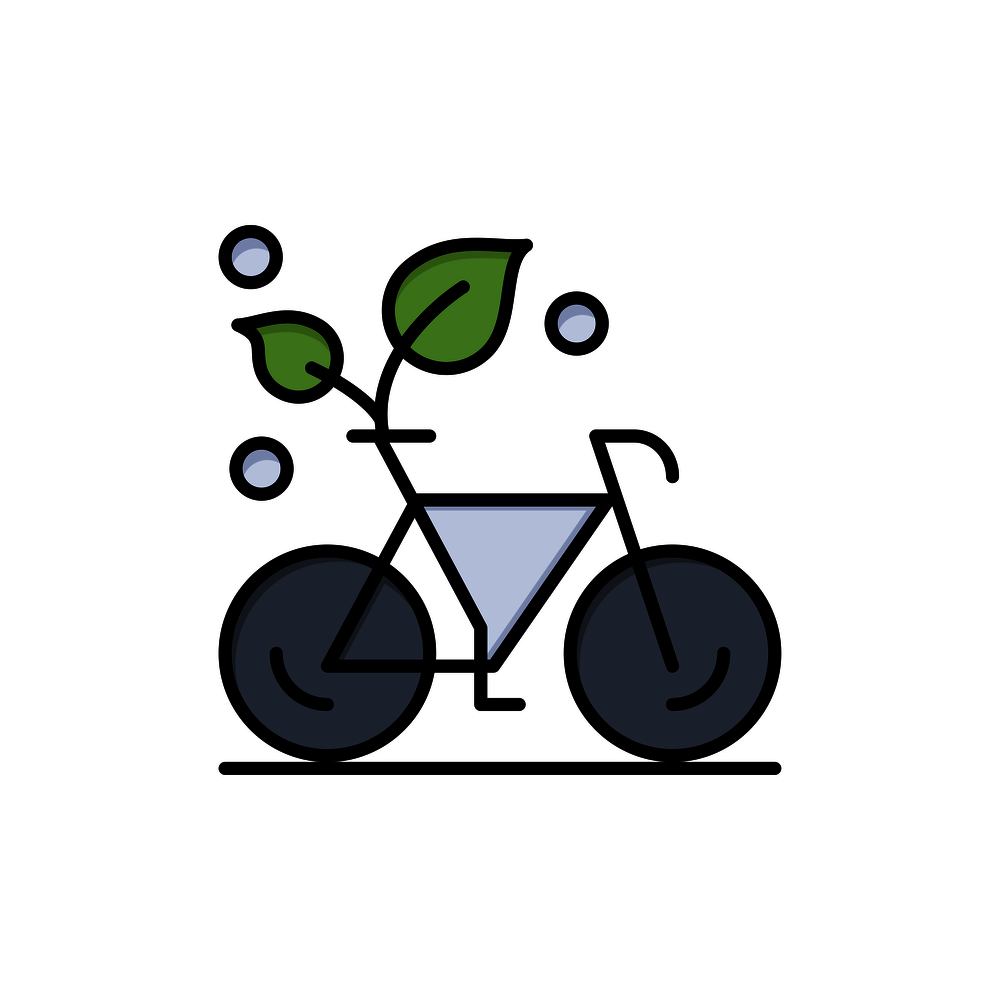 Cycle, Eco, Friendly, Plant, Environment  Flat Color Icon. Vector icon banner Template