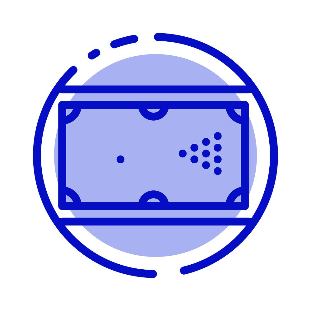 Billiards, Cue, Game, Pocket, Pool Blue Dotted Line Line Icon