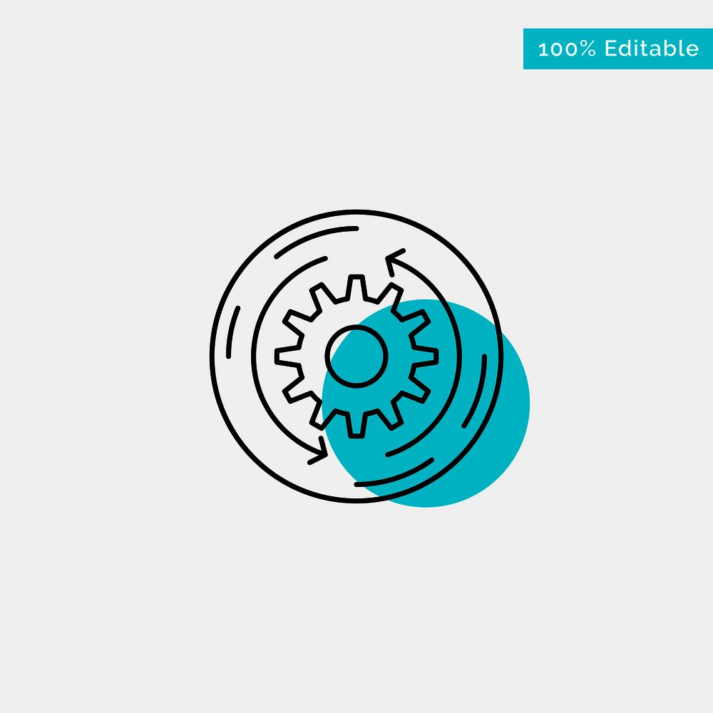 Solution, Business, Company, Finance, Structure turquoise highlight circle point Vector icon