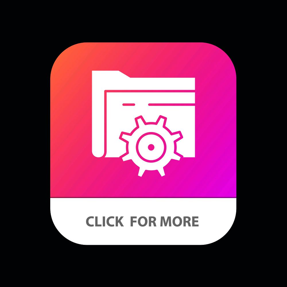 Folder, Setting, Gear, Computing Mobile App Icon Design