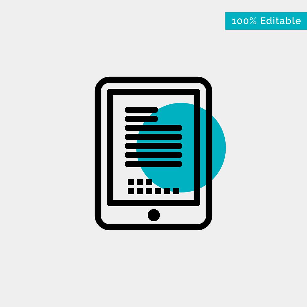Mobile, Coding, Hardware, Cell turquoise highlight circle point Vector icon