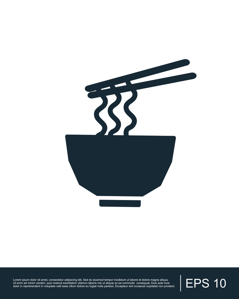 Noodles icon template