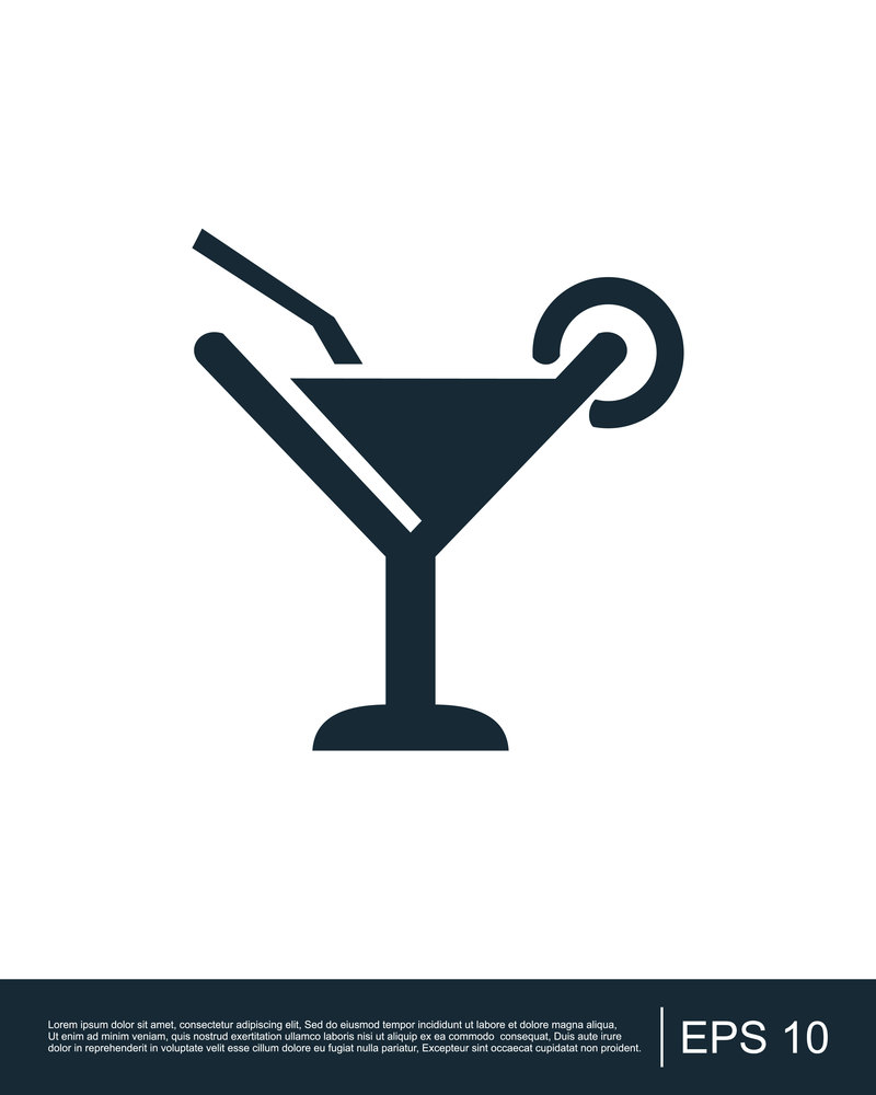 Cocktail icon template