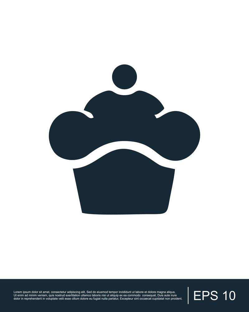 Cupcake icon template
