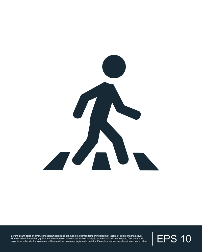 Crosswalk icon template