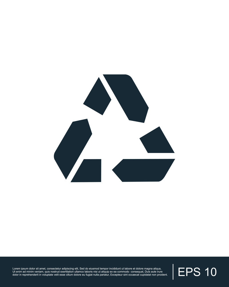 Recycling icon template