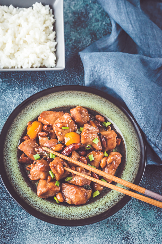 Bowl of Kung Pao chicken