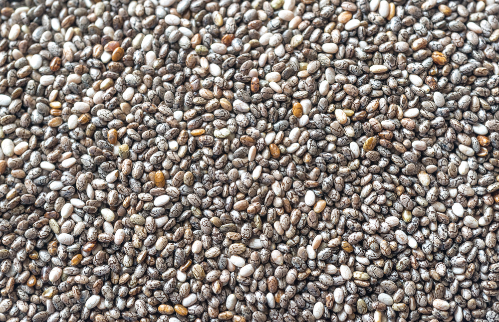 Chia seeds: top view